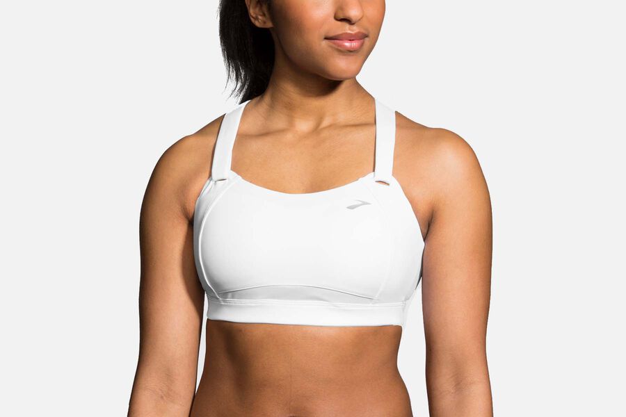 Womens Brooks Juno Bras White | Clothing 1976-QNOWM